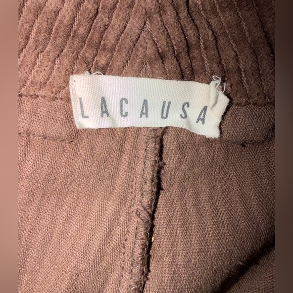 LACAUSA Jasper Trousers Chocolate Brown Corduroy Size 40 - Picture 8 of 9